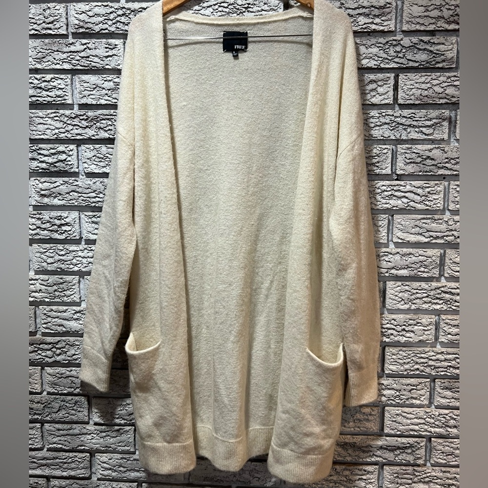 Wilfred Cream Open-Front Pocket Cardigan